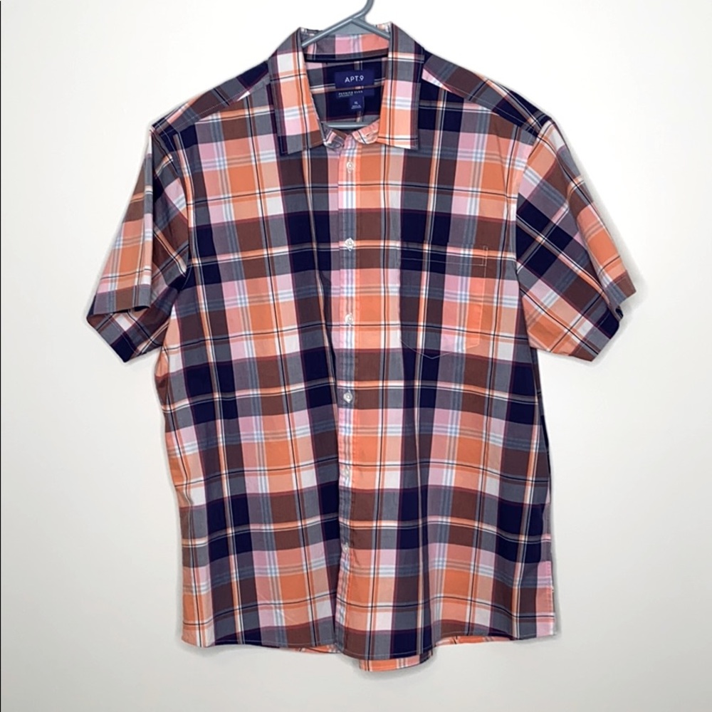 Apt. 9 button down shirt mens XL untucked fit NWOT